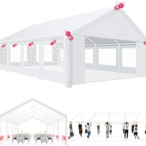 20x30ft Party Tent Gazebo Heavy Duty Canopy Banquet Shed Pavilion With 6 Sidewall Commercial Wedding Gazebo UV 50+ Waterproof