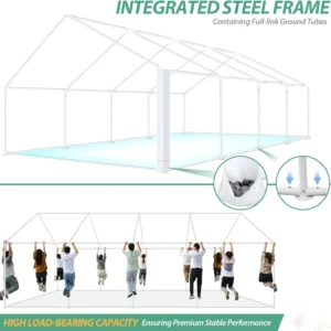 20x30ft Party Tent Gazebo Heavy Duty Canopy Banquet Shed Pavilion With 6 Sidewall Commercial Wedding Gazebo UV 50+ Waterproof